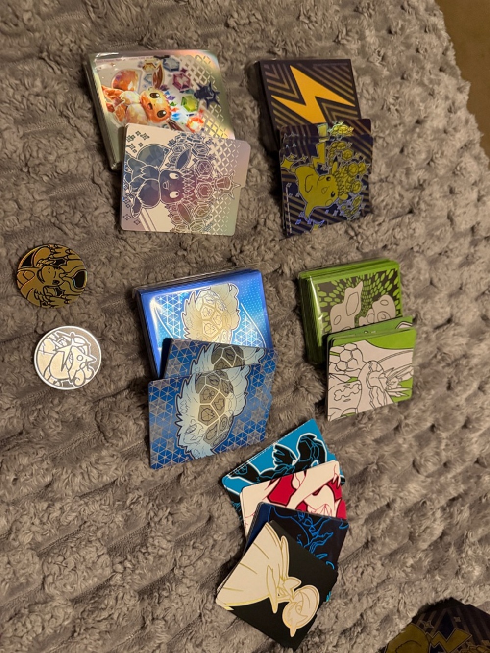 Assorted Pokémon TCG Promo Sleeves/Dividers and Tokens - Multicolor